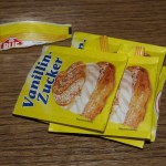 Leere Vanillinzuckerpackungen